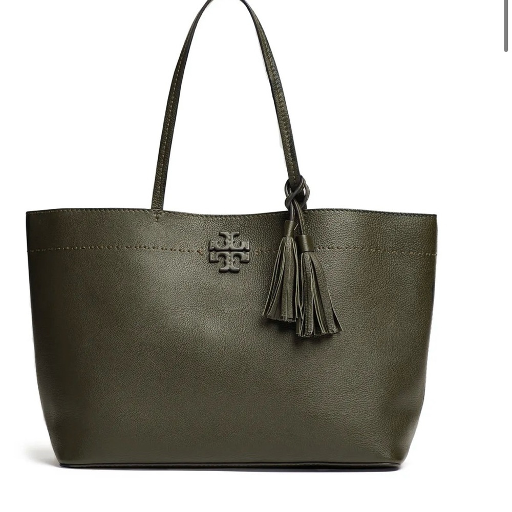 Tory Burch Green Leather Totes Collection